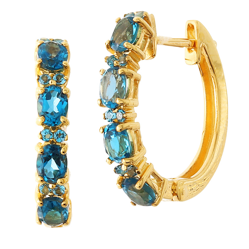 Pop Blue Topaz Taffy Earrings