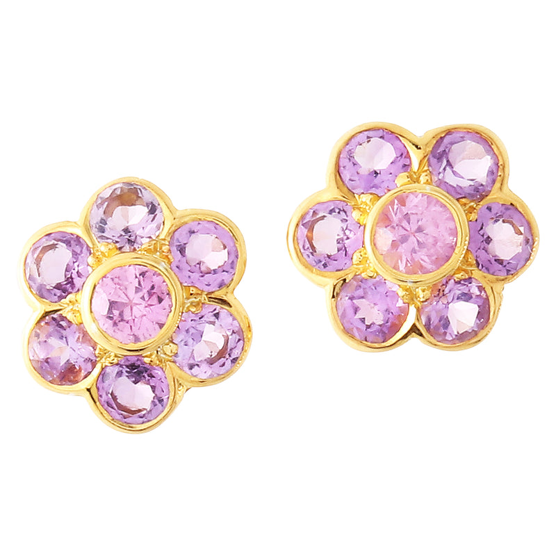 Pop Purple Flower Power Earrings