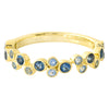 Bezel Set Blue Topaz Band Halfway Around