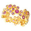 Pop Amethyst and Rhodolite Wide Bubble Band