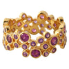 Pop Amethyst and Rhodolite Wide Bubble Band