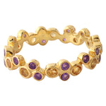 Pop Citrine and Amethyst Bubble Band