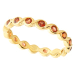 Pop Swish Garnet Eternity Band