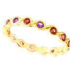 Pop Swish Garnet Eternity Band