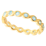 Pop Swish Swiss Blue Topaz Band