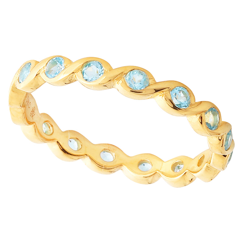 Pop Swish Swiss Blue Topaz Band