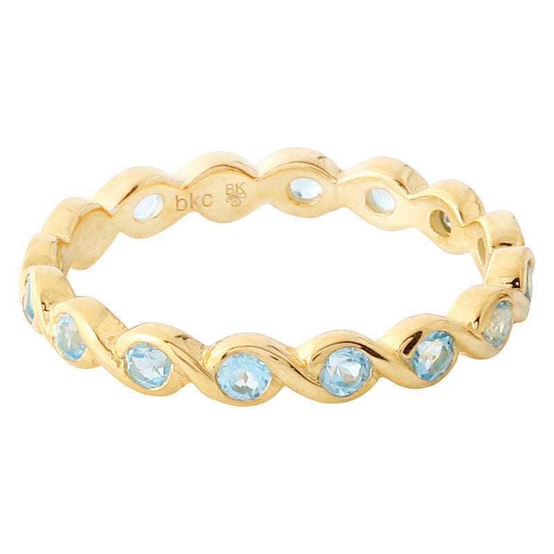 Pop Swish Swiss Blue Topaz Band