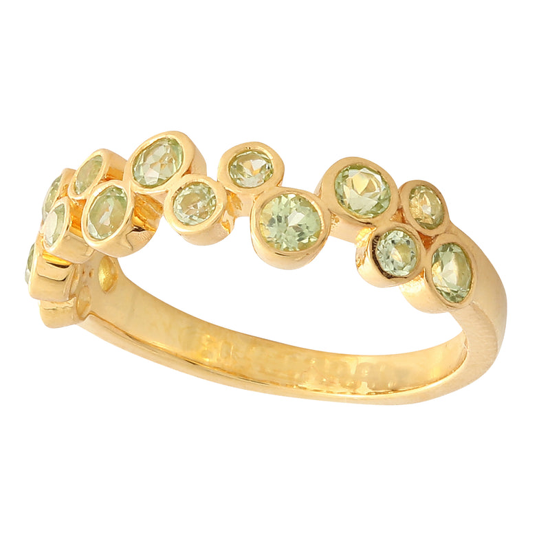 Pop Peridot Double Row Bubble Ring