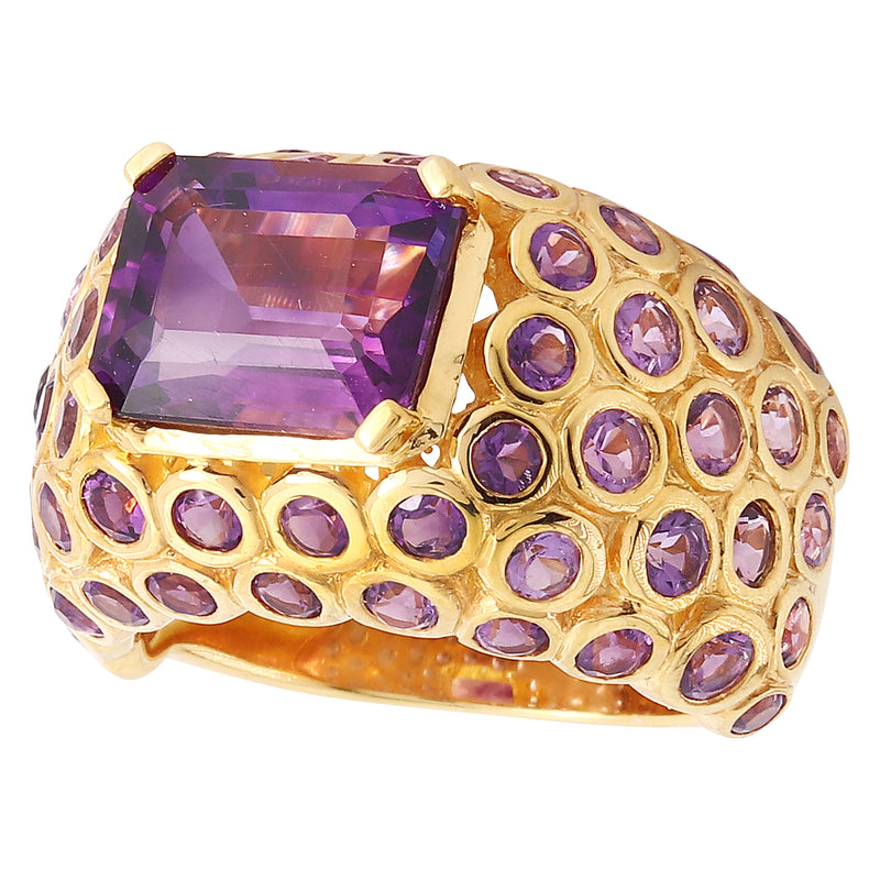 Emerald Cut Amethyst Fashion Ring (NO SECTION )