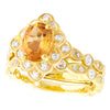 Citrine Mount with Matching Diamond Band