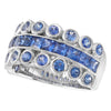 Bezel and Channel Set Blue Sapphire Band