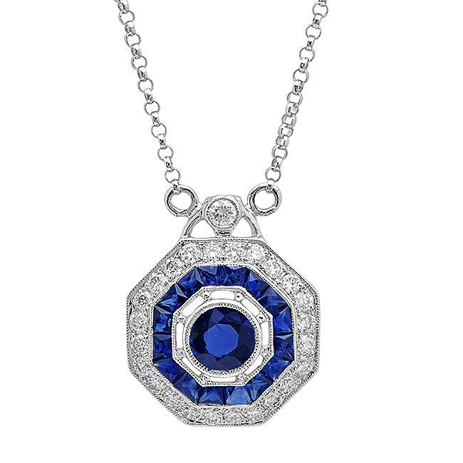 Sapphire and Diamond Pendant