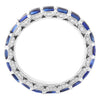 Bar Set Baguette Cut Sapphire and Diamond Eternity Band