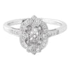 Floral Diamond Halo Engagement Semi-Mount