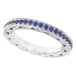 Sapphire and Diamonds Eternity Band