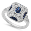 Oval Cut Sapphire Center Fashion Ring