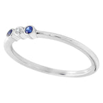 Bezel Set Sapphire and Diamond Fashion Band