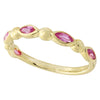 Marquise Cut Pink Sapphire Band Halfway Around