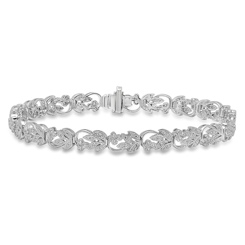 Diamond Floral Tennis Bracelet