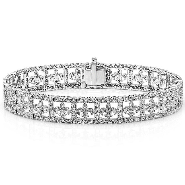 Fleur-De-Lis Diamond Bracelet