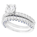 Diamond and Sapphire Engagement Set