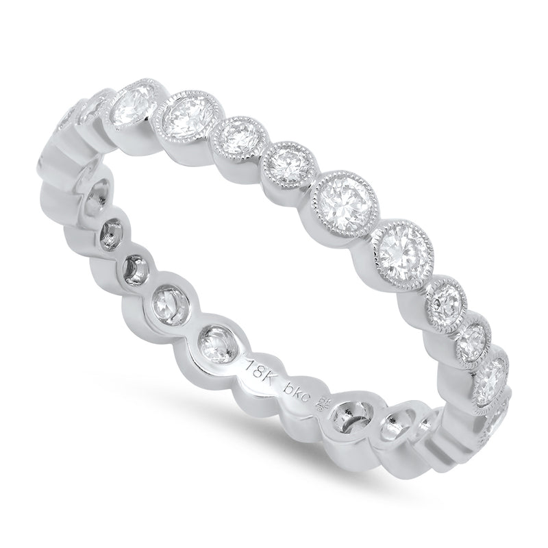 Alternating Double Round Diamonds Eternity Band | Beverley K