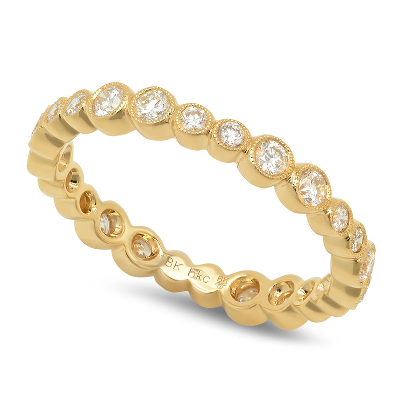 Alternating Double Round Diamonds Eternity Band | Beverley K