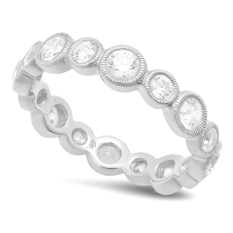 Alternating Size Round Diamond Eternity Band-Large Version | Beverley K