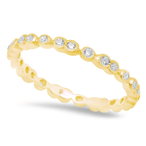 Alternating Single and Double Round Diamond Eternity Band | Beverley K