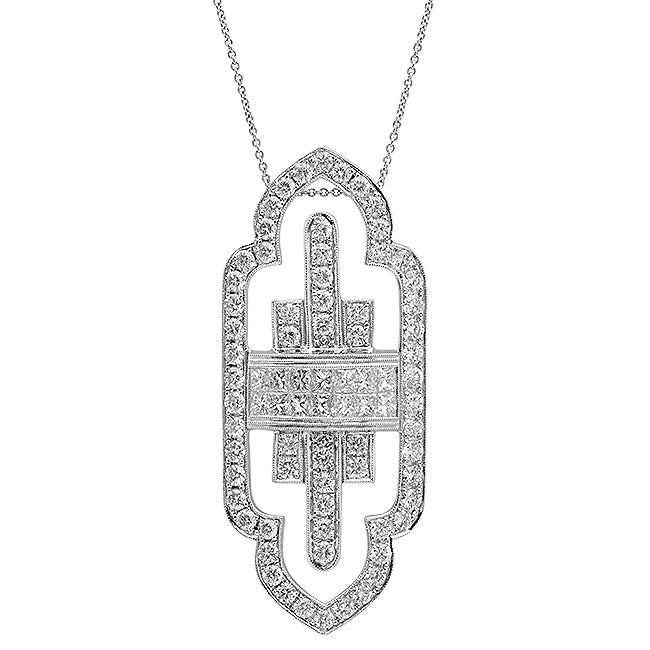 Diamond Art Deco Necklace | Beverley K 