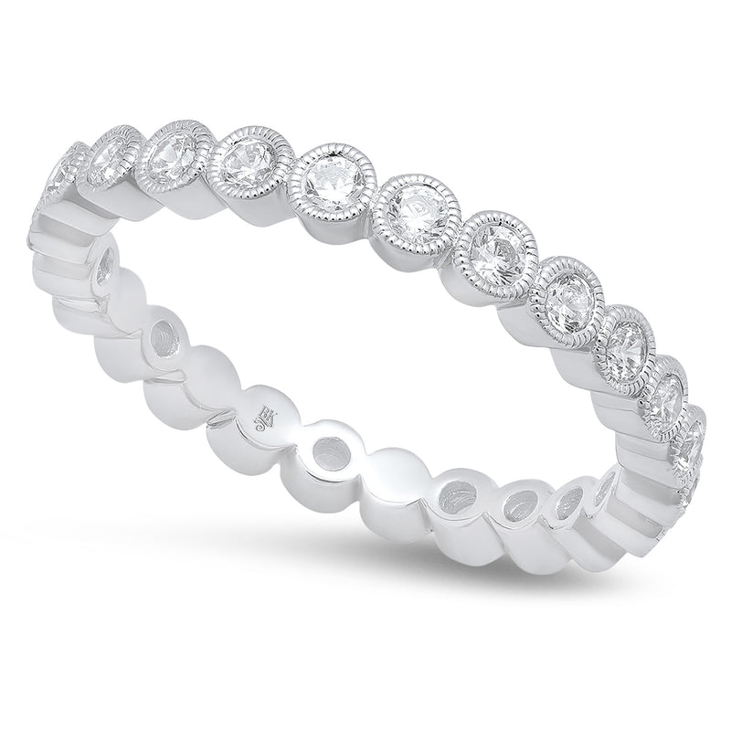 Bezel Set Round Diamond Eternity Band- 2.5mm | Beverley K