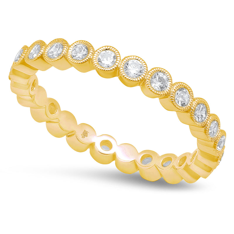 Bezel Set Round Diamond Eternity Band- 2.5mm | Beverley K