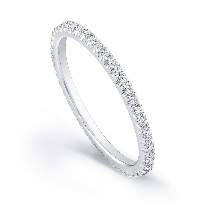 Round Cut White Diamond Eternity Band