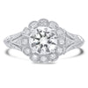 Diamond Engagement Ring Setting with Filigree and Milgrain | Beverley K