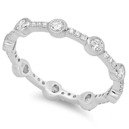 Diamond Bezel Eternity Station Band | Beverley K