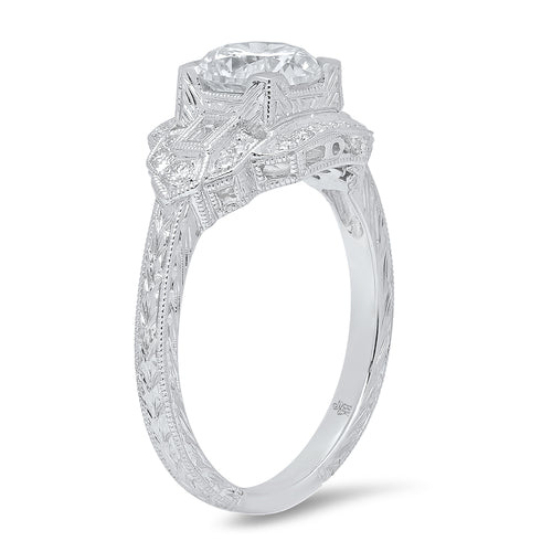 Art Deco Diamond Engagement Ring Setting | Beverley K