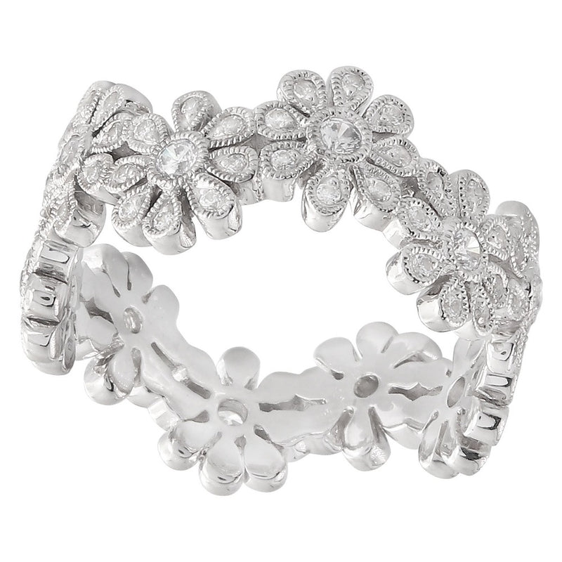 Diamond Flower Wave Band | Beverley K