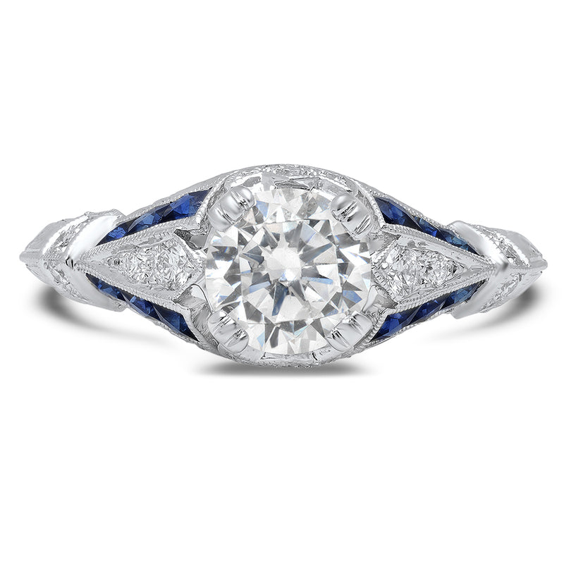 Diamond and Sapphire Engagement Ring Setting | Beverley K