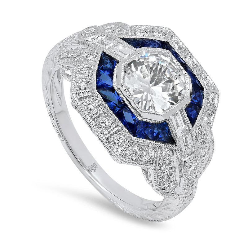 Diamond and Sapphire Ring | Beverley K