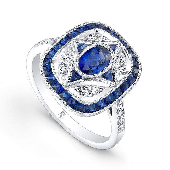 Sapphire and Diamond Ring | Beverley K