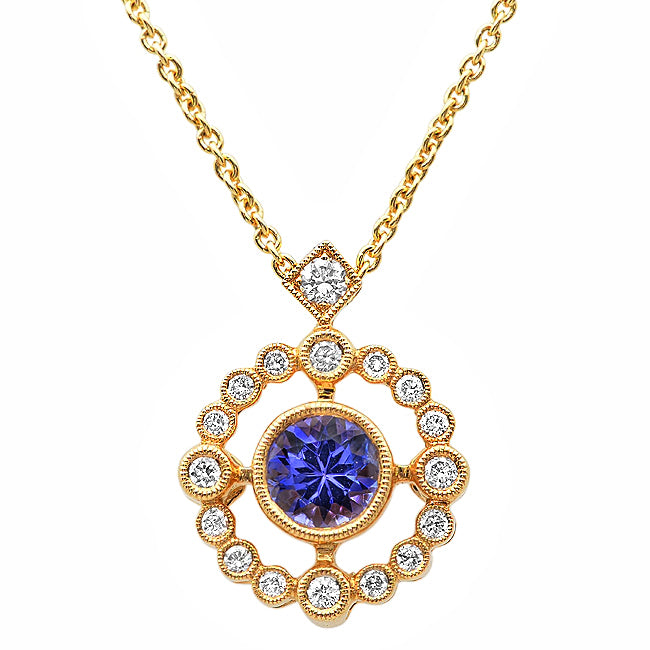 Diamond and Tanzanite Necklace | Beverley K 