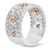 Diamond Two-Toned Half-Way Band | Beverley K 