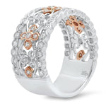 Diamond Two-Toned Half-Way Band | Beverley K 