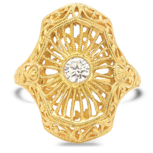 Filigree Diamond Ring | Beverley K