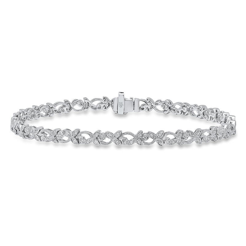 Diamond Floral Tennis Bracelet