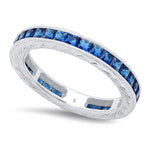 French Cut Sapphire Eternity Band-2.2mm | Beverley K