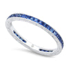 French Cut Sapphire Eternity Band-1.3mm | Beverley K