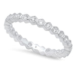 Hexagon Shape Diamond Eternity Band | Beverley K