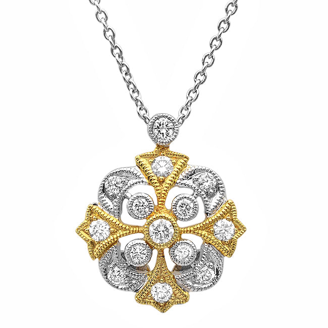 Knight Two-Tone Diamond Necklace | Beverley K 