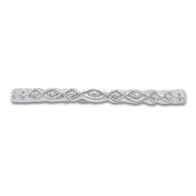 Marquise and Diamond Shape Thin Eternity Band | Beverley K